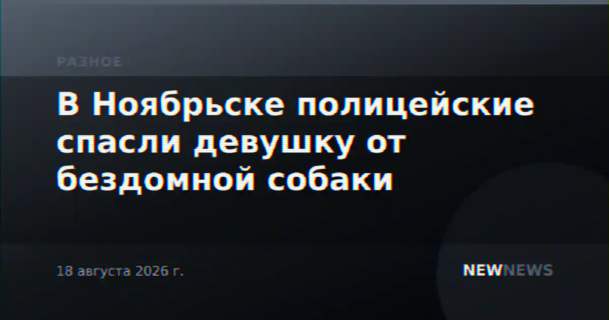 В Ноябрьске полицейские спасли девушку от бездомной собаки