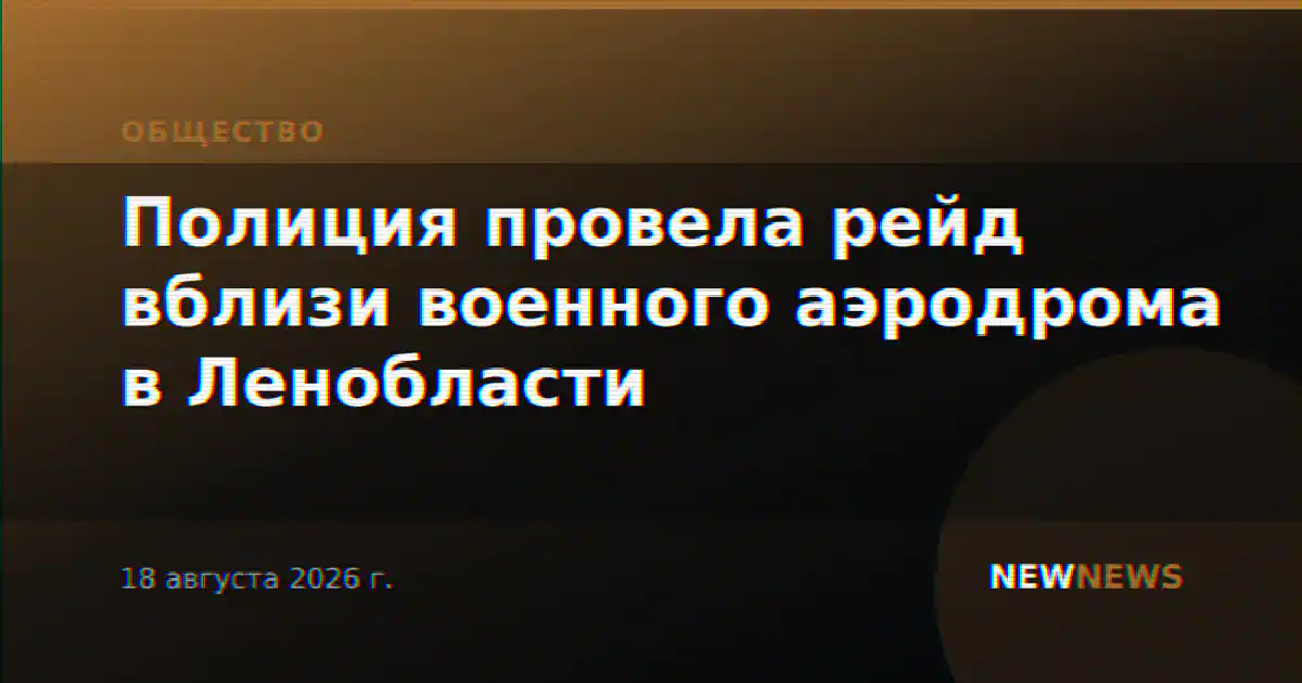 Полиция провела рейд вблизи военного аэродрома в Ленобласти