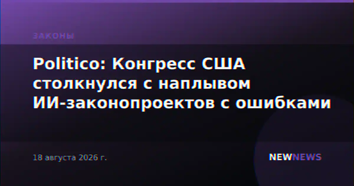 Politico: Конгресс США столкнулся с наплывом ИИ-законопроектов с ошибками