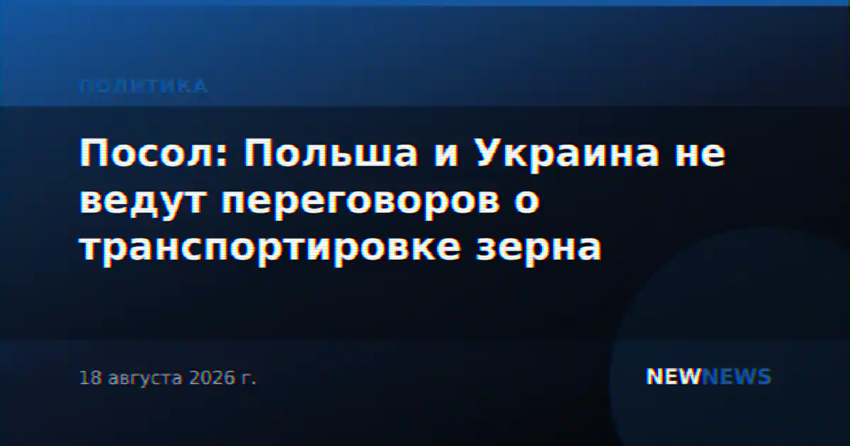 Посол: Польша и Украина не ведут переговоров о транспортировке зерна