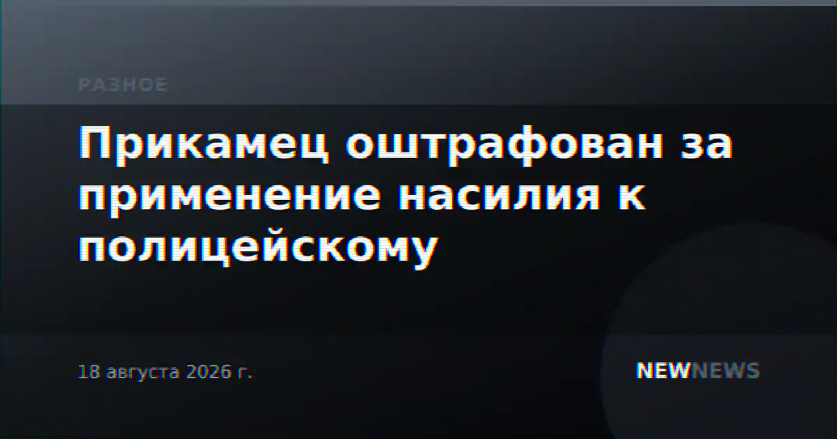 Прикамец оштрафован за применение насилия к полицейскому