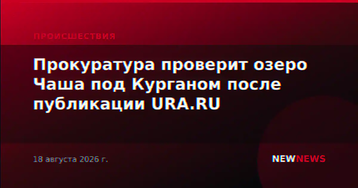 Прокуратура проверит озеро Чаша под Курганом после публикации URA.RU