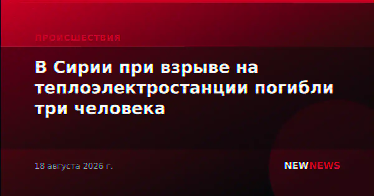 В Сирии при взрыве на теплоэлектростанции погибли три человека