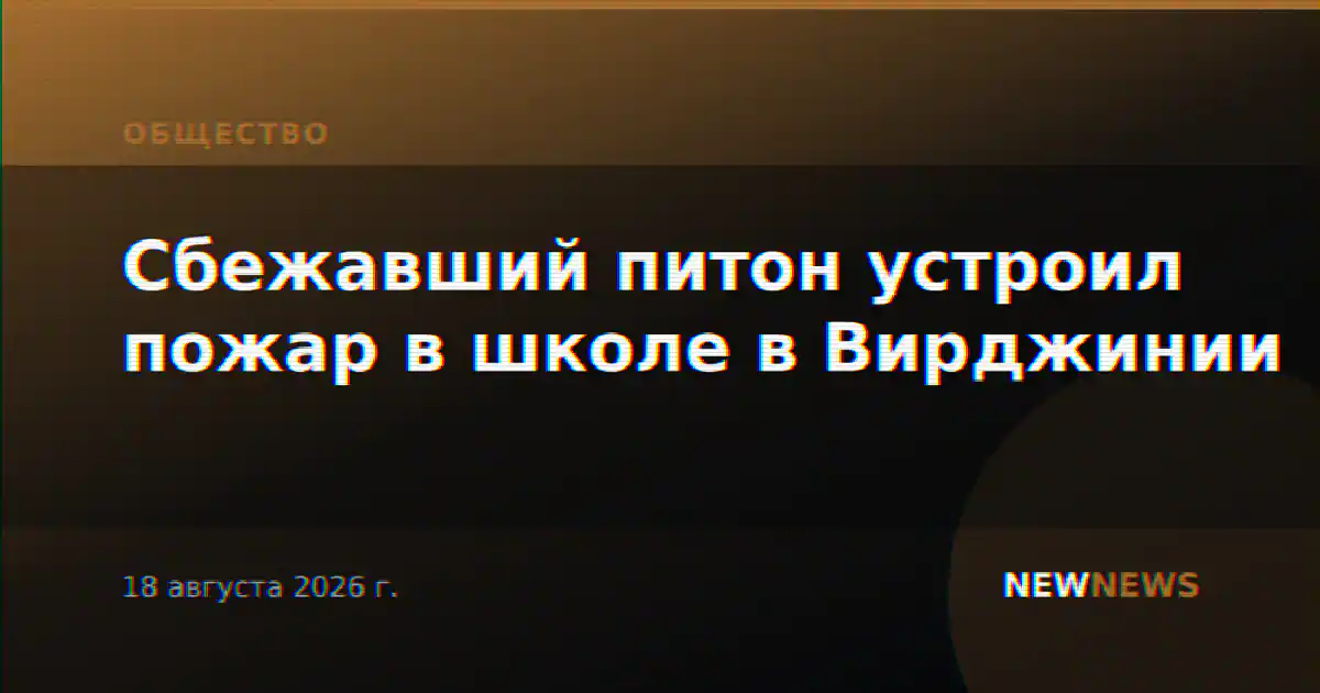 Сбежавший питон устроил пожар в школе в Вирджинии