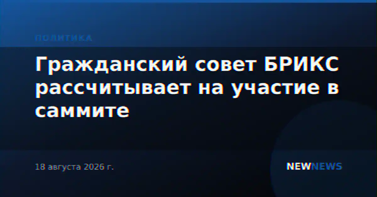 Гражданский совет БРИКС рассчитывает на участие в саммите