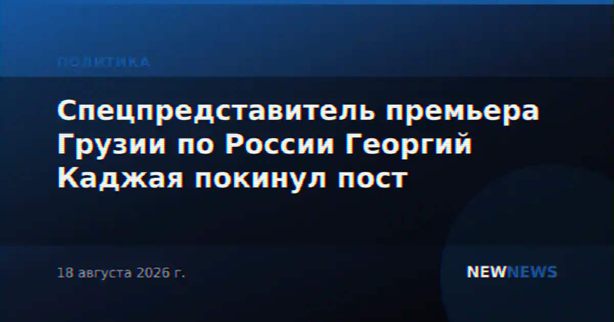 Спецпредставитель премьера Грузии по России Георгий Каджая покинул пост