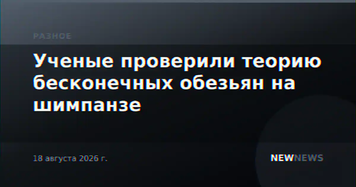 Ученые проверили теорию бесконечных обезьян на шимпанзе