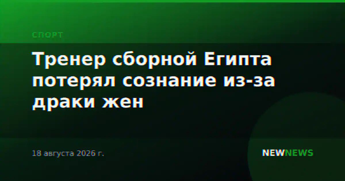 Тренер сборной Египта потерял сознание из-за драки жен