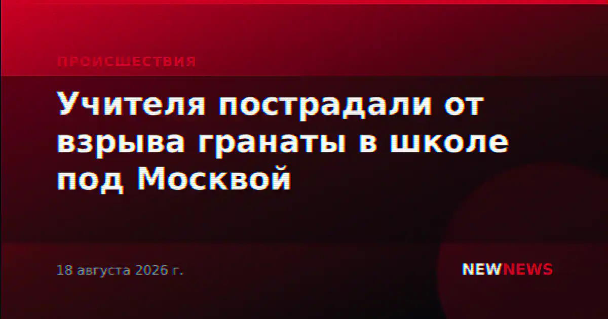 Учителя пострадали от взрыва гранаты в школе под Москвой