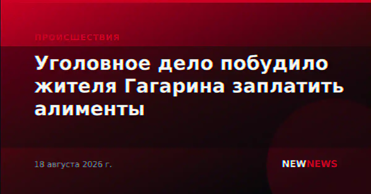 Уголовное дело побудило жителя Гагарина заплатить алименты