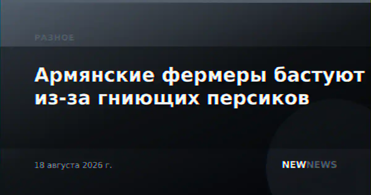 Армянские фермеры бастуют из-за гниющих персиков