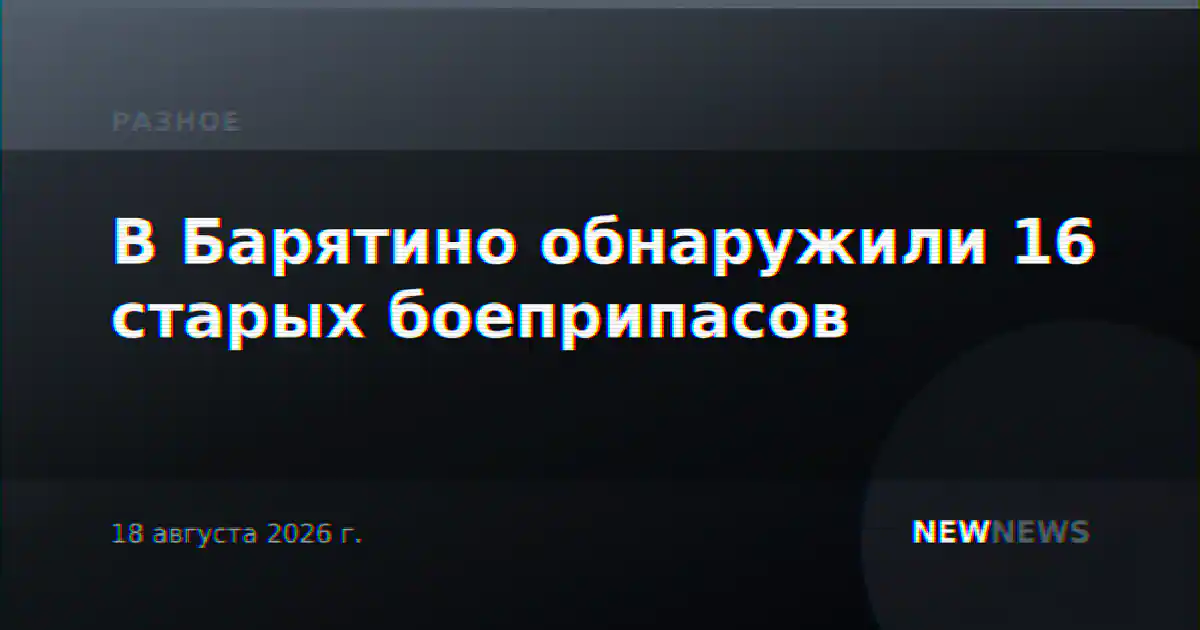 В Барятино обнаружили 16 старых боеприпасов