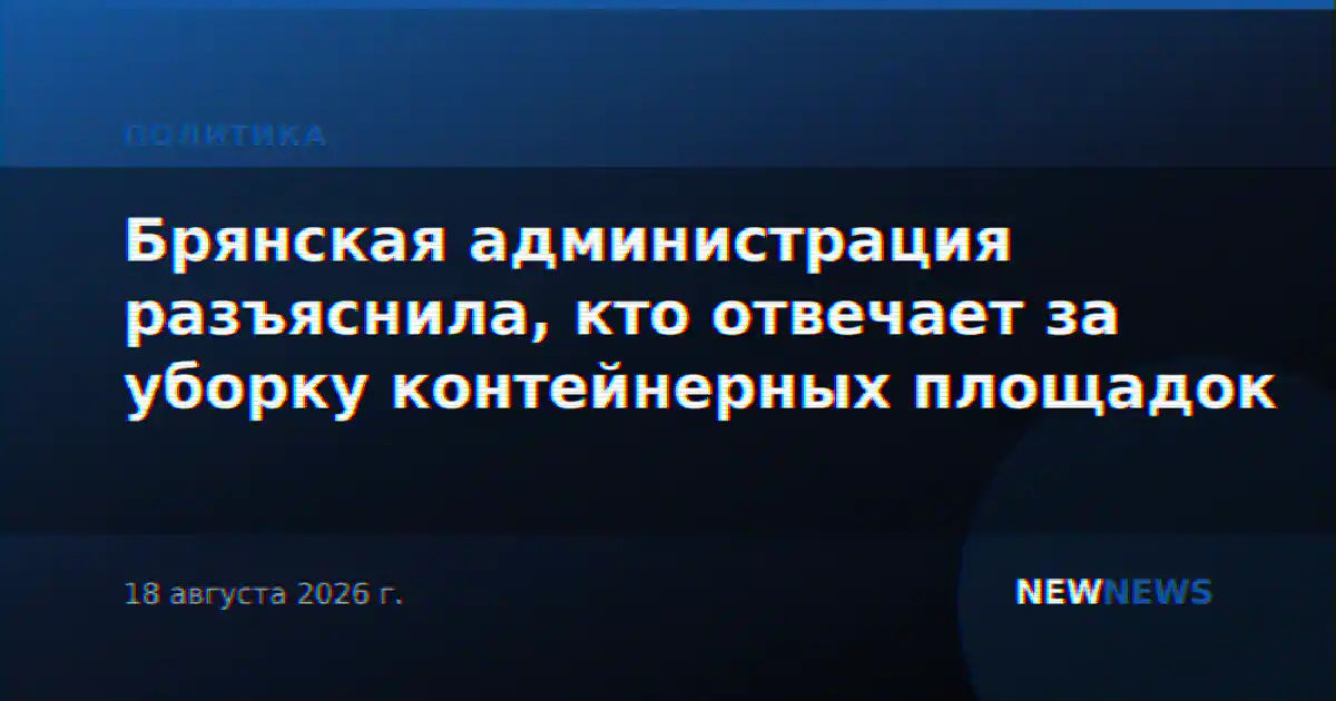 Брянская администрация разъяснила, кто отвечает за уборку контейнерных площадок