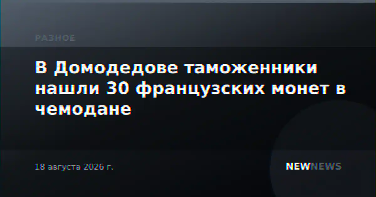 В Домодедове таможенники нашли 30 французских монет в чемодане