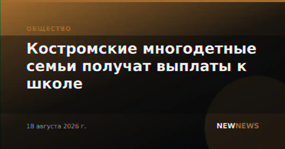 Костромские многодетные семьи получат выплаты к школе