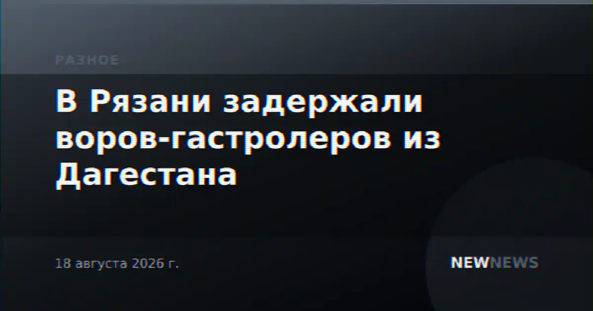 В Рязани задержали воров-гастролеров из Дагестана