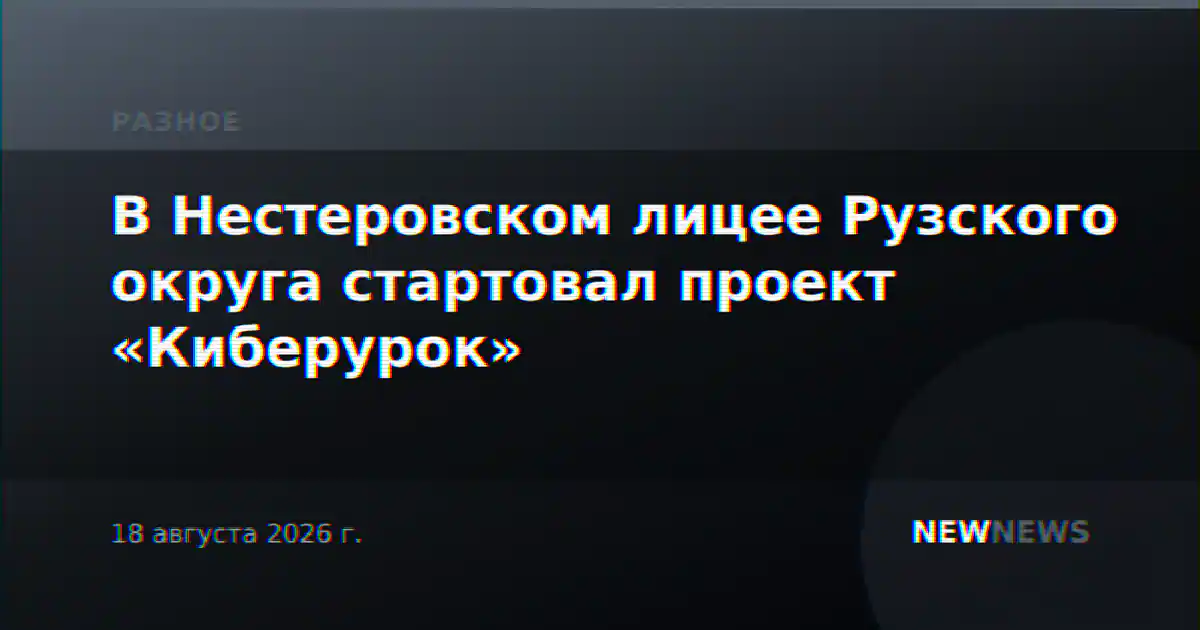 В Нестеровском лицее Рузского округа стартовал проект «Киберурок»