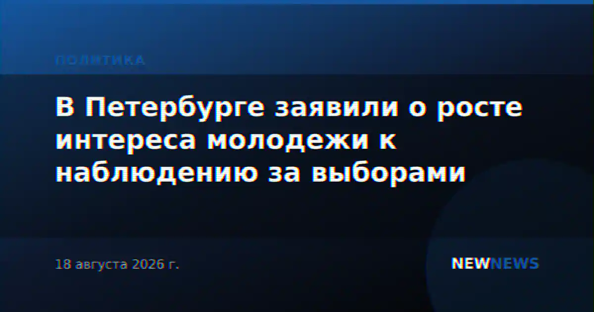 В Петербурге заявили о росте интереса молодежи к наблюдению за выборами