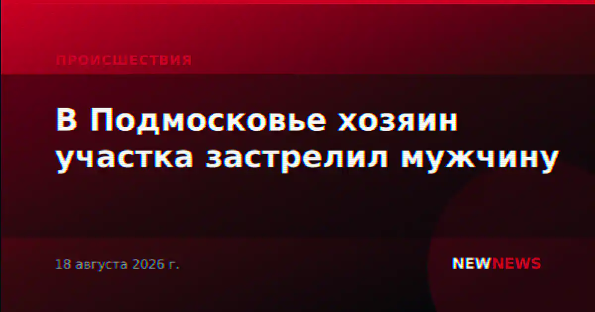 В Подмосковье хозяин участка застрелил мужчину
