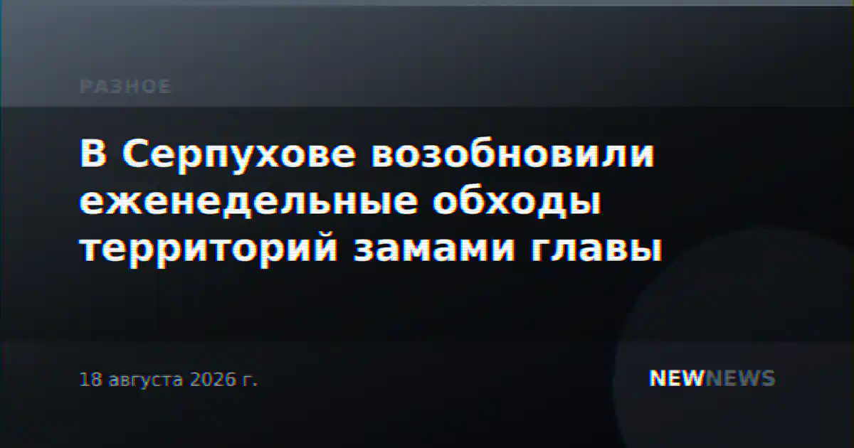 В Серпухове возобновили еженедельные обходы территорий замами главы