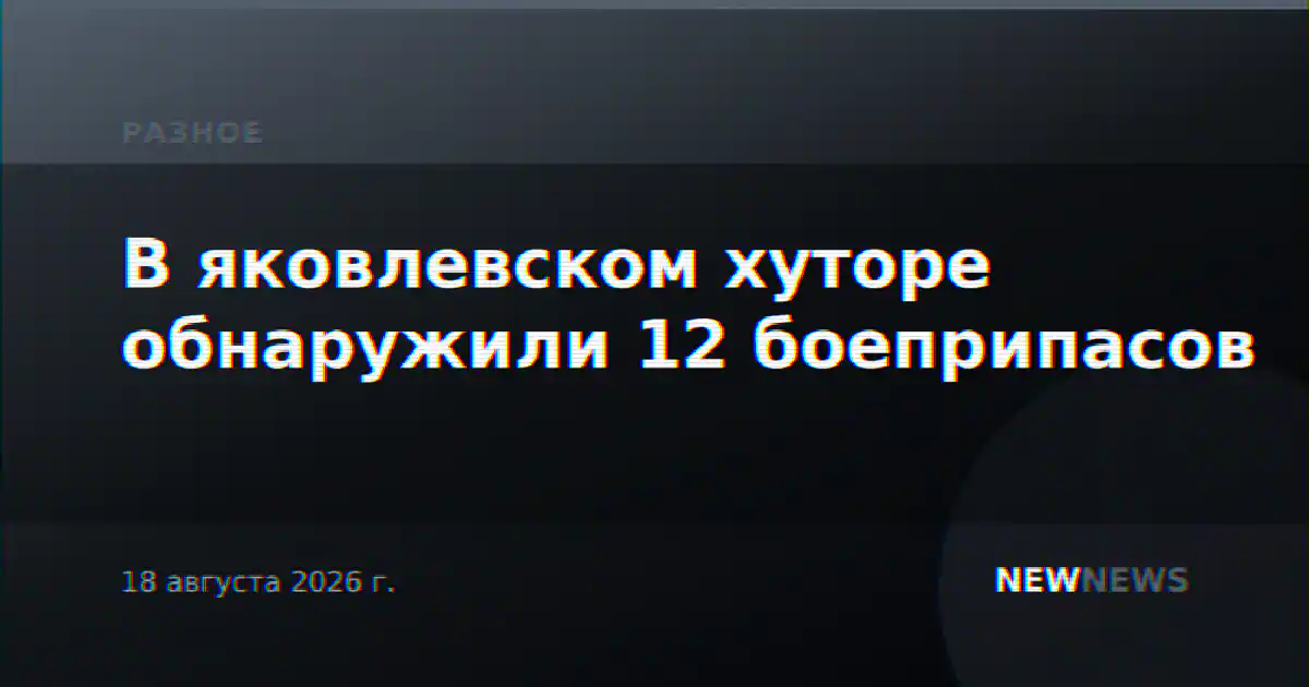 В яковлевском хуторе обнаружили 12 боеприпасов