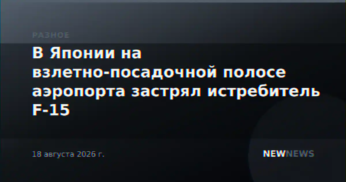 В Японии на взлетно-посадочной полосе аэропорта застрял истребитель F-15