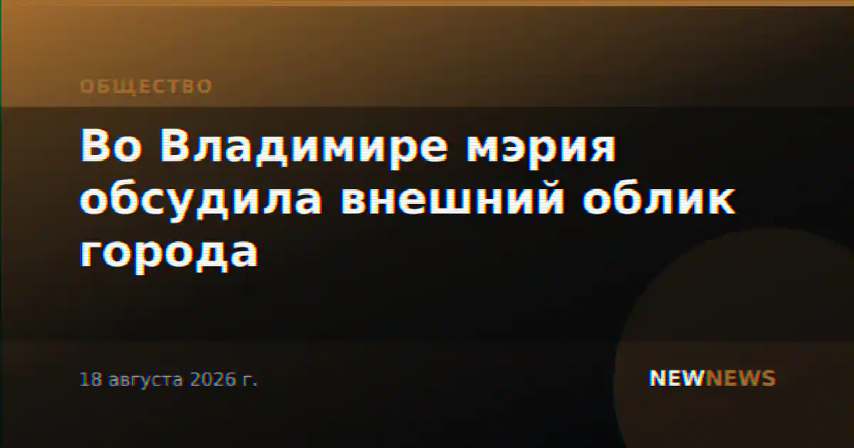 Во Владимире мэрия обсудила внешний облик города