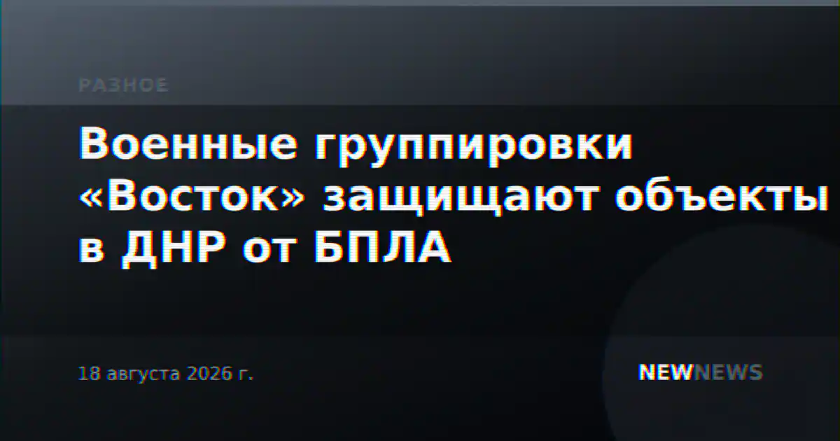 Военные группировки «Восток» защищают объекты в ДНР от БПЛА