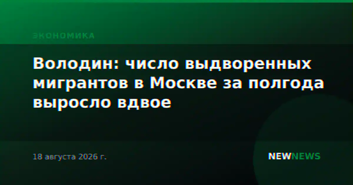 Володин: число выдворенных мигрантов в Москве за полгода выросло вдвое